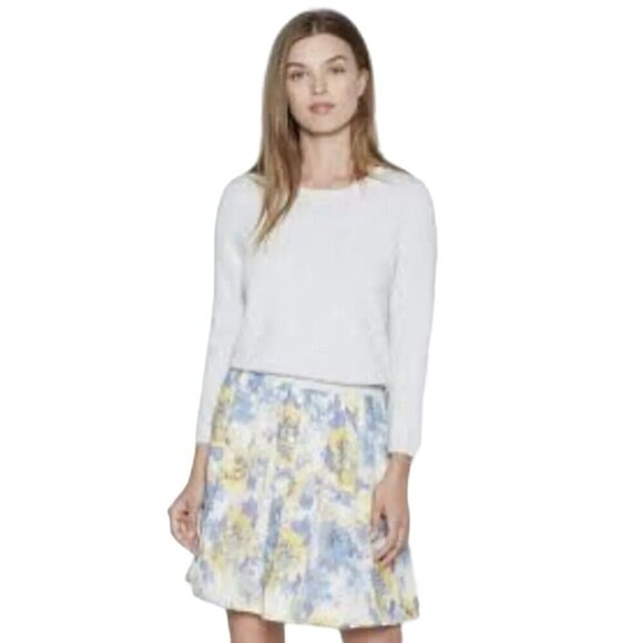 Joie Dessa Silk Cotton Layered Floral Mixed Media Sweater Dress Size S - Picture 4 of 10